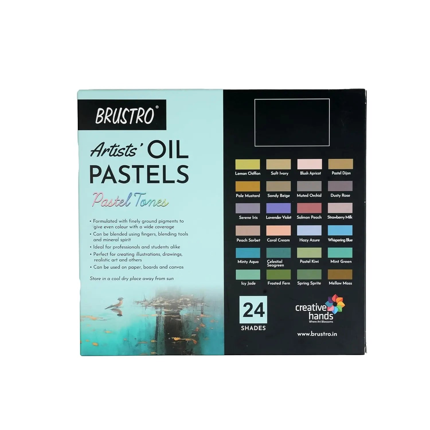 Brustro Artist Oil Pastels Set of 24 (Pastel Tones) Brustro